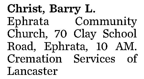 Christ, Barry L. 