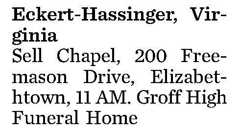 Eckert-Hassinger, Virginia Sell 