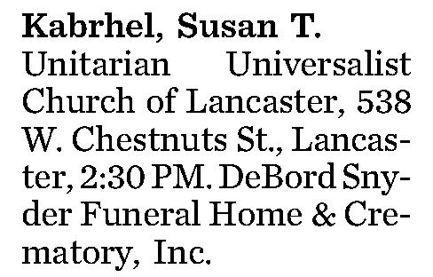 Kabrhel, Susan T. 