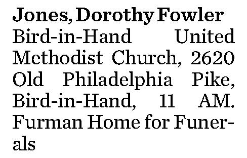 Jones, Dorothy Fowler 
