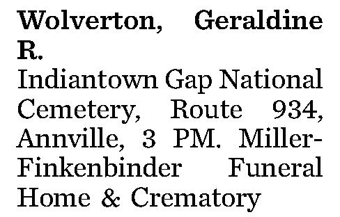 Wolverton, Geraldine R. 