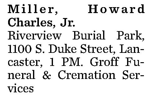 Miller, Howard Charles, 