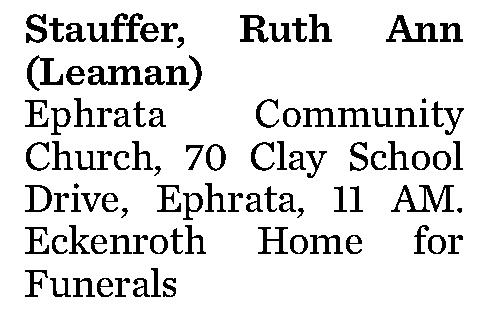 Stauffer, Ruth Ann 