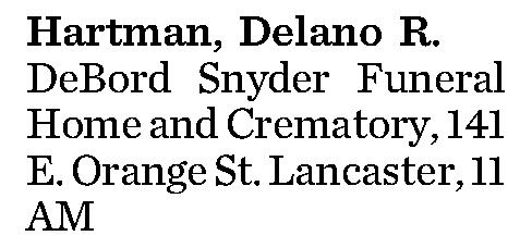 Hartman, Delano R. 