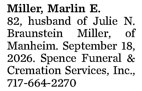 Miller, Marlin E. 