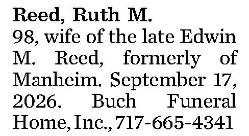 Reed, Ruth M. 