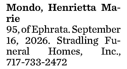 Mondo, Henrietta Marie 