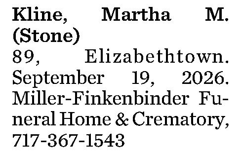 Kline, Martha M. 