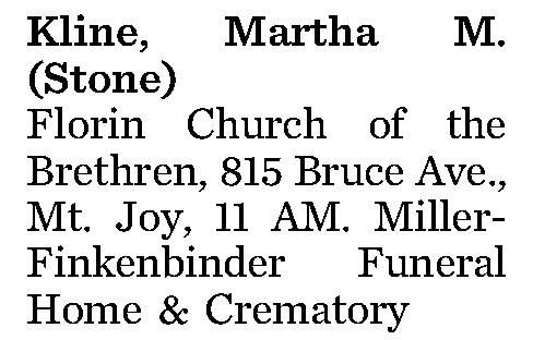 Kline, Martha M. 
