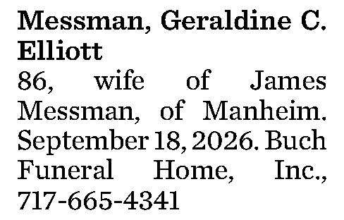 Messman, Geraldine C. 