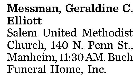 Messman, Geraldine C. 