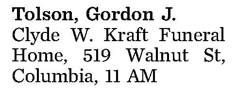 Tolson, Gordon J. 