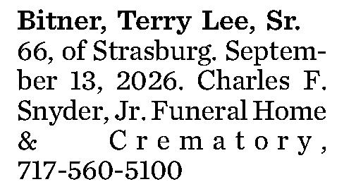 Bitner, Terry Lee, 