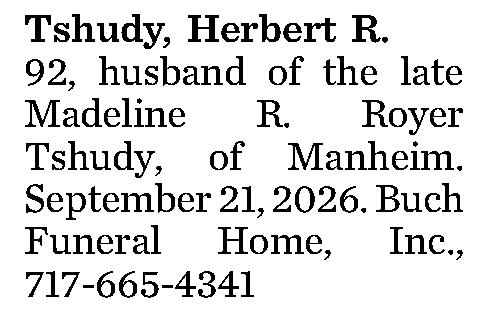 Tshudy, Herbert R. 