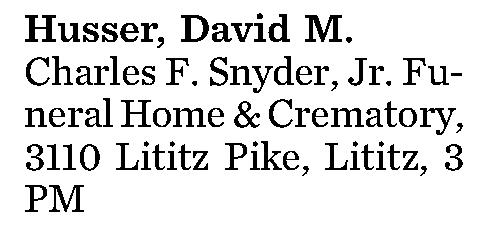 Husser, David M. 