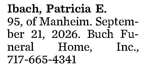 Ibach, Patricia E. 