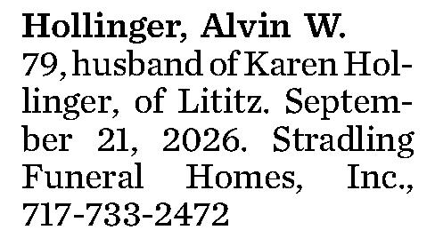 Hollinger, Alvin W. 