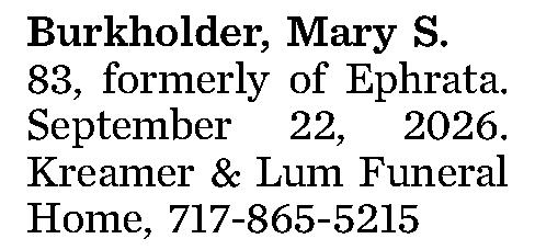 Burkholder, Mary S. 