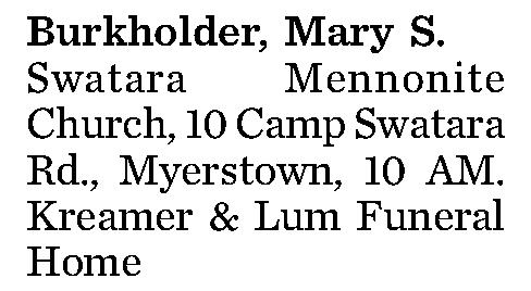 Burkholder, Mary S. 