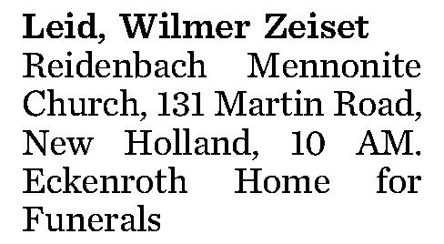Leid, Wilmer Zeiset 