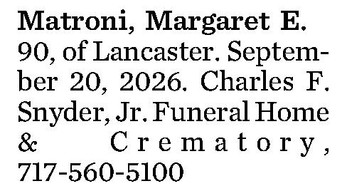 Matroni, Margaret E. 