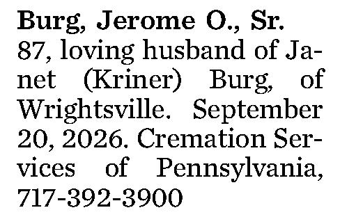 Burg, Jerome O., 