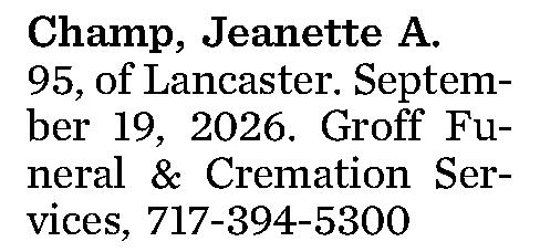 Champ, Jeanette A. 