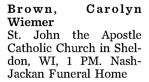 Brown, Carolyn Wiemer 
