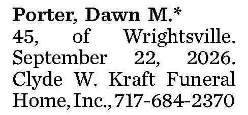 Porter, Dawn M.* 