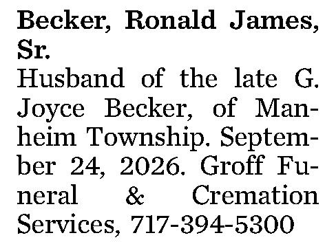 Becker, Ronald James, 