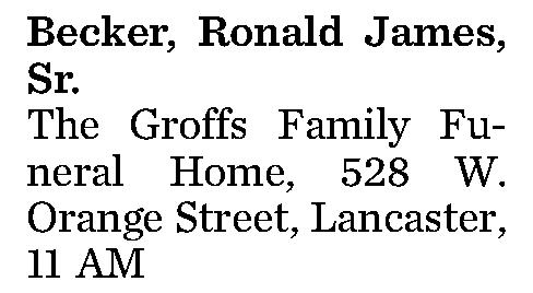 Becker, Ronald James, 