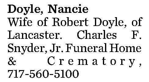 Doyle, Nancie Wife 