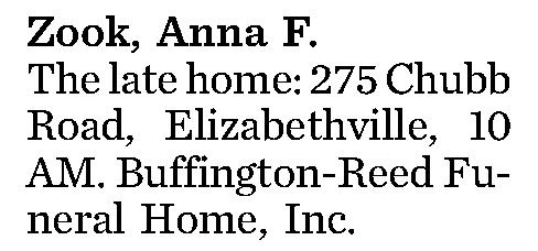 Zook, Anna F. 