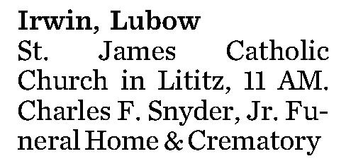 Irwin, Lubow St. 