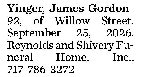 Yinger, James Gordon 