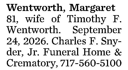 Wentworth, Margaret 81, 