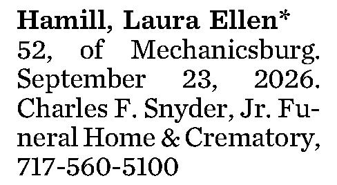 Hamill, Laura Ellen* 