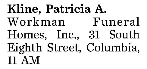 Kline, Patricia A. 