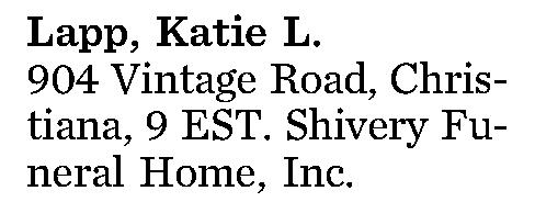 Lapp, Katie L. 