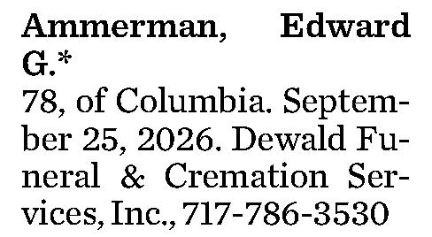 Ammerman, Edward G.* 