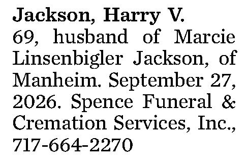 Jackson, Harry V. 