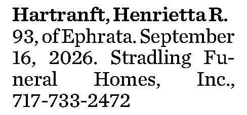 Hartranft, Henrietta R. 