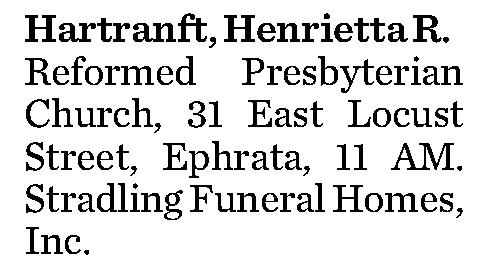 Hartranft, Henrietta R. 