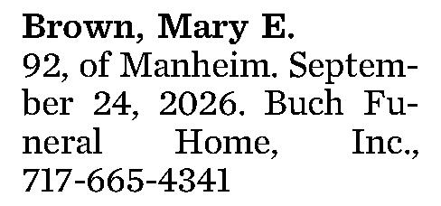 Brown, Mary E. 
