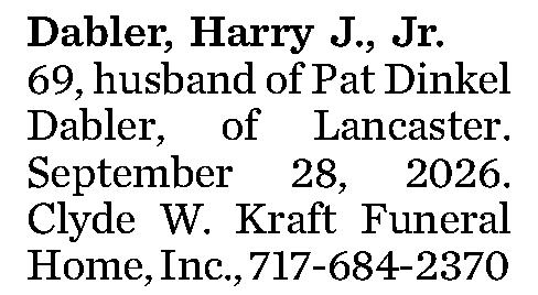 Dabler, Harry J., 