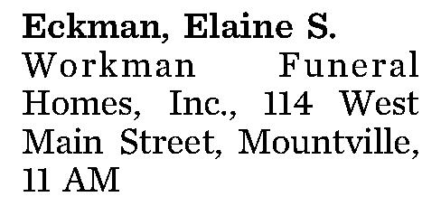Eckman, Elaine S. 