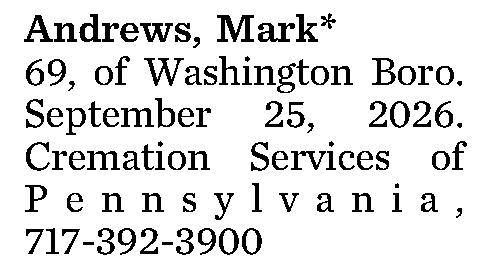 Andrews, Mark* 69, 