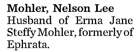 Mohler, Nelson Lee 