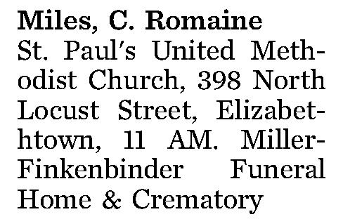 Miles, C. Romaine 