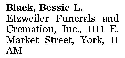 Black, Bessie L. 